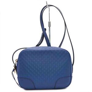 GUCCI Guccissima Leather Shoulder Bag Blue